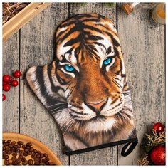 Этель Варежка- прихватка "Tiger" 20х28см, саржа, 100% х/л, ватин 250г/м2