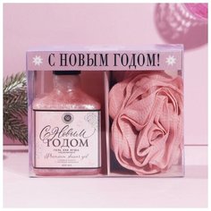 Чистое счастье Набор «С новым годом» гель для душа 400 мл, мочалка для тела