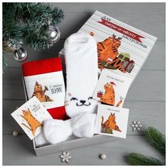 Этель Набор подарочный Этель "Тигривое настроение" полотенце 30х60см и аксс (3 предм)