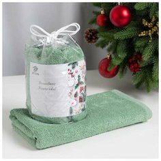 Этель Полотенце подарочное Этель "Волшебного года" цв. эвкалиптовый, 50х90см, 100% хл, 340 г/м2