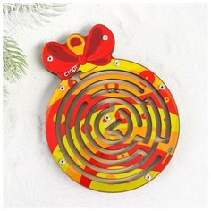 WoodLand Toys Головоломка «Лабиринт с шариками. Ёлочный шарик