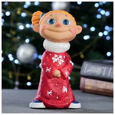 Хорошие сувениры Копилка "Ангел София в красном новогодняя" 10х11х22см