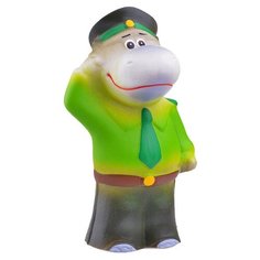 Игрушка для ванной Кудесники Бегемот-военный (СИ-515) серо-зеленый