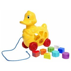 Каталка-игрушка Green Plast Утка (УВ001) желтый