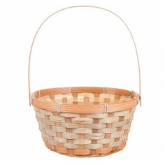 Florento Корзина плетеная 21х21х10/24 см белый/оранжевый