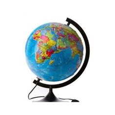 Globen (Глобен) Глобус Земли политический рельефный с подсветкой, подставка из чёрного пластика, диаметр 320 мм