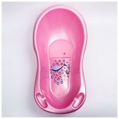 Elf-plast Ванночка для купания с картинками,цвет розовый Elfplast