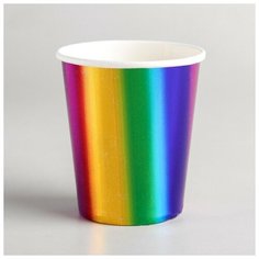 Страна Карнавалия Стакан бумажный, набор 6 шт цвет радуга