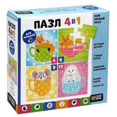 Пазл 4в1 «Чашечки» 4-6-9-12 элементов Origami