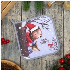 Этель Прихватка "Magic winter" 19х19 саржа,100% х/л, ватин 250г/м2