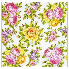 Салфетки BOQUET De Luxe Поле роз 3- слойные 50 шт (2 упаковки) Bouquet