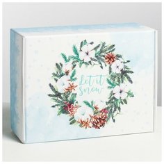 Дарите Счастье Складная коробка «Снежной зимы», 30.7 ? 22 ? 9.5 см