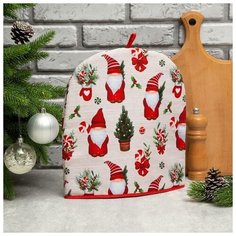 Этель Грелка на чайник Этель "Santa Claus" 28х28см, 100%хл, репс 210 г/м2