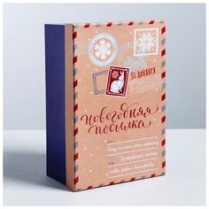 Дарите Счастье Подарочная коробка «Новогодняя посылка», 24 ? 15.5 ? 9.5 см