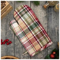 Этель Варежка- прихватка "Christmas Day" 17х30см, 80% хлопок 20% п/э