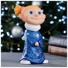 Хорошие сувениры Копилка "Ангел София в синем новогодняя" 10х11х22см