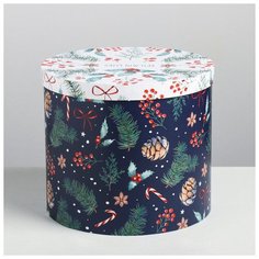 Дарите Счастье Круглая подарочная коробка «Волшебства», 19,5 ? 22 см