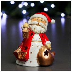 Хорошие сувениры Фигура с подсветкой "Дед Мороз с мешком" 11х12х16см