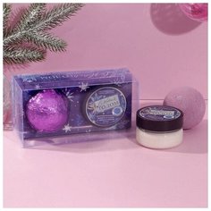 Чистое счастье Набор «С новым годом» скраб для тела 60 мл, бомбочка для ванны 130 г