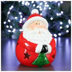 Хорошие сувениры Фигура с подсветкой "Дед Мороз с елкой" 15х14х15.5см