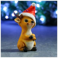 Хорошие сувениры Фигура "Олененок новогодний" 16х8х8см