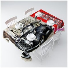 Скатерть, сирень, Ретро Лондон, 145х120см