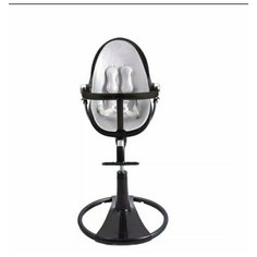 Стульчик + вставка BLOOM Fresco chrome NOIR черный/белый E10537 BBCWL