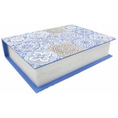 GF- RWB0014 Шкатулка- книга декоративная Голубой узор 35*26*8см, Hobby&Pro
