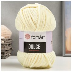 Пряжа "Dolce" 100% микрополиэстер 120м/100гр (783 шампань) 1моток 5498062 Yarn Art