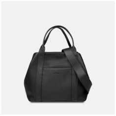 Сумка женская Афина 529 чёрная плетеная фл. Afina