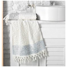 Полотенце махровое с жаккардом "Karna. Ottoman", 70x140 см (пудра)