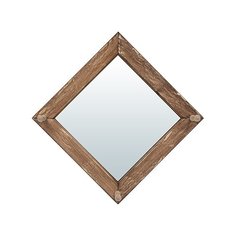 Зеркало с вешалкой, состаренное, 30*30 см, 3 рожка, липа, "Банные штучки"/2