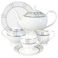 Чайный сервиз "Шенонсо" на 6 персон 21 предмет, костяной фарфор, Anna Lafarg Emily, AL-10-12_21-E5