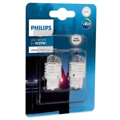 Лампа Philips White Ultinon Pro3000 LED W21W 12V- LED (W3x16d) 2шт 11065U30CWB2