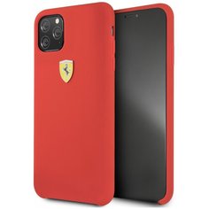 Чехол Ferrari для iPhone 11 Pro Max On- Track Silicone case Hard Red