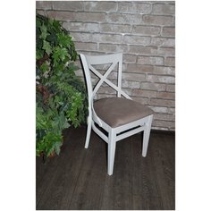 EVITA/Стул деревянный соло Венский тон 9 белый,ткань NEO 08 ,бежевый. 2шт/стул для кухни/стул для гостиной/стул/Стул Соло (мягкий)/Стул деревянный/Стул с мягким сиденьем/ мягкое сиденье