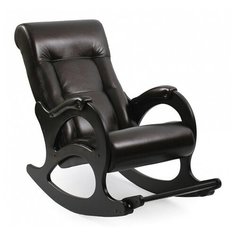 Кресло-качалка Комфорт Модель 44 (без лозы) размер: 60х104 см, обивка: искусственная кожа, цвет: венге/oregon 120 Komfort