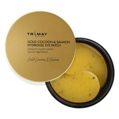 Подтягивающие патчи с протеином золотого шелкопряда и икрой лосося Trimay Gold Cocoon & Salmon Hydrogel Eye Patch