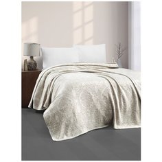 Плед KARNA хлопок "ELENOR" 200x220 см - Бежевый