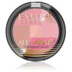 Eveline Cosmetics Палетка румяна и хайлайтеров All in One, 02