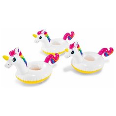 Надувные плавающие держатели для напитков Единороги, 38х17х20 см Bestway