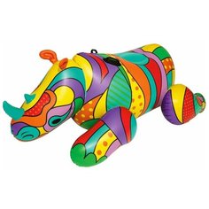 Надувная игрушка-наездник Носорог Поп-арт 201х102 см, BestWay