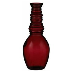 Стеклянная ваза гранада, прозрачная, бордовая, 30х12 см Edelman