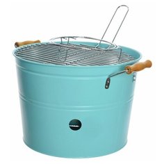 Портативный гриль ведёрко BBQ-STYLE, сталь, голубой, 33x40x24 см Kaemingk