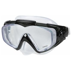 Маска для плавания Silicone Aqua Pro Mask черная, от 14 лет Intex