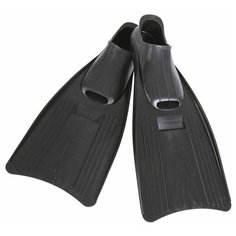 Детские резиновые ласты для плавания Super Sport INTEX черные, размер 35-37