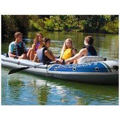 Надувная лодка пятиместная Intex Excursion-5 (Set), 366х168х43 см