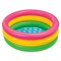 Надувной бассейн Радуга, надувное дно, 86х25 см, от 1 до 3 лет Bestway