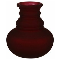 Стеклянная ваза гранада, матовая, бордовая, 16х14 см Edelman
