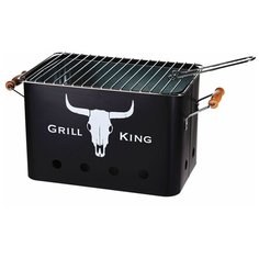 Портативный гриль на углях GRILL KING, с деревянными ручками, чёрный, 32х20х20 см Koopman International